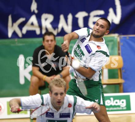 Badminton Bundesliga. ASKOE Kelag Kaernten gegen BSC70 Linz. Julian Hristof, Michael Trojan (Kaernten). Klagenfurt, am 25.10.2009.
Foto: Kuess
---
pressefotos, pressefotografie, kuess, qs, qspictures, sport, bild, bilder, bilddatenbank