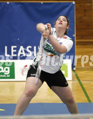 Badminton Bundesliga. ASKOE Kelag Kaernten gegen BSC70 Linz. Belinda Heber (Kaernten). Klagenfurt, am 25.10.2009.
Foto: Kuess
---
pressefotos, pressefotografie, kuess, qs, qspictures, sport, bild, bilder, bilddatenbank