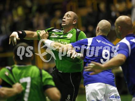 Handball Bundesliga. HCK59 gegen Stockerau. Anton Praeprost (HCK), R. Muhm (Stockerau). Viktring, am 26.10.2009.
Foto: Kuess
---
pressefotos, pressefotografie, kuess, qs, qspictures, sport, bild, bilder, bilddatenbank