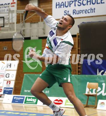 Badminton Bundesliga. ASKOE Kelag Kaernten gegen WBH Wien. Julian Hristov (Kaernten). Klagenfurt, am 26.10.2009.
Foto: Kuess
---
pressefotos, pressefotografie, kuess, qs, qspictures, sport, bild, bilder, bilddatenbank