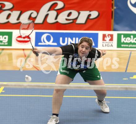 Badminton Bundesliga. ASKOE Kelag Kaernten gegen WBH Wien. Belinda Heber (Kaernten). Klagenfurt, am 26.10.2009.
Foto: Kuess
---
pressefotos, pressefotografie, kuess, qs, qspictures, sport, bild, bilder, bilddatenbank