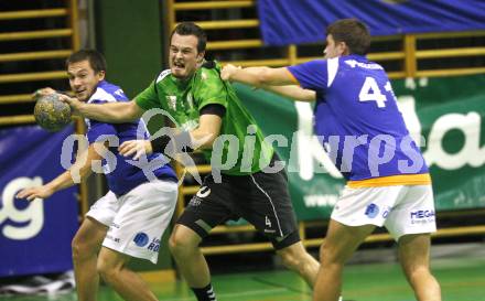 Handball Bundesliga. HCK59 gegen Stockerau. Patrick Jochum(HCK), Bohn, Cibeve (Stockerau). Viktring, am 26.10.2009.
Foto: Kuess
---
pressefotos, pressefotografie, kuess, qs, qspictures, sport, bild, bilder, bilddatenbank