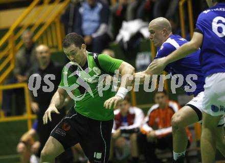 Handball Bundesliga. HCK59 gegen Stockerau. Marko Kogelnik (HCK), R. Muhm (Stockerau). Viktring, am 26.10.2009.
Foto: Kuess
---
pressefotos, pressefotografie, kuess, qs, qspictures, sport, bild, bilder, bilddatenbank