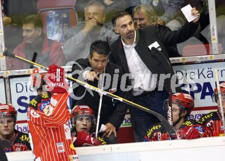 EBEL. Eishockey Bundesliga. KAC gegen HDD TILIA Olimpija Ljubljana.  Trainer Many Viveiros, Co-Trainer Gerald Ressmann (KAC). Klagenfurt, am 27.10.2009.
Foto: Kuess 

---
pressefotos, pressefotografie, kuess, qs, qspictures, sport, bild, bilder, bilddatenbank