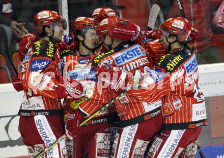 EBEL. Eishockey Bundesliga. KAC gegen HDD TILIA Olimpija Ljubljana.  Torjubel KAC. Klagenfurt, am 27.10.2009.
Foto: Kuess 

---
pressefotos, pressefotografie, kuess, qs, qspictures, sport, bild, bilder, bilddatenbank