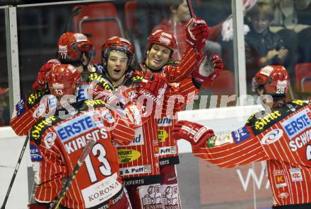 EBEL. Eishockey Bundesliga. KAC gegen HDD TILIA Olimpija Ljubljana.  Torjubel KAC. Klagenfurt, am 27.10.2009.
Foto: Kuess 

---
pressefotos, pressefotografie, kuess, qs, qspictures, sport, bild, bilder, bilddatenbank