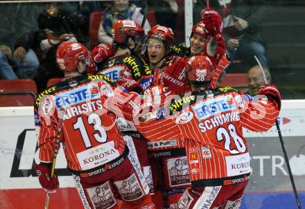 EBEL. Eishockey Bundesliga. KAC gegen HDD TILIA Olimpija Ljubljana.  Torjubel KAC. Klagenfurt, am 27.10.2009.
Foto: Kuess 

---
pressefotos, pressefotografie, kuess, qs, qspictures, sport, bild, bilder, bilddatenbank