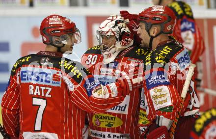 EBEL. Eishockey Bundesliga. KAC gegen HDD TILIA Olimpija Ljubljana.  Herbert Ratz, Rene Swette, Jeff Shantz (KAC). Klagenfurt, am 27.10.2009.
Foto: Kuess 

---
pressefotos, pressefotografie, kuess, qs, qspictures, sport, bild, bilder, bilddatenbank