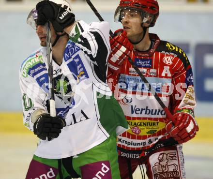 EBEL. Eishockey Bundesliga. KAC gegen HDD TILIA Olimpija Ljubljana.  Herbert Ratz, (KAC), Brandan Yarema (Ljubljana). Klagenfurt, am 27.10.2009.
Foto: Kuess 

---
pressefotos, pressefotografie, kuess, qs, qspictures, sport, bild, bilder, bilddatenbank