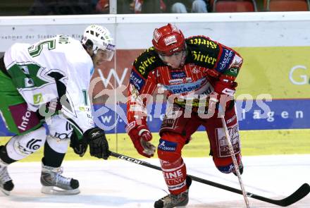 EBEL. Eishockey Bundesliga. KAC gegen HDD TILIA Olimpija Ljubljana.  Dieter Kalt (KAC), Egon Muric (Ljubljana). Klagenfurt, am 27.10.2009.
Foto: Kuess 

---
pressefotos, pressefotografie, kuess, qs, qspictures, sport, bild, bilder, bilddatenbank