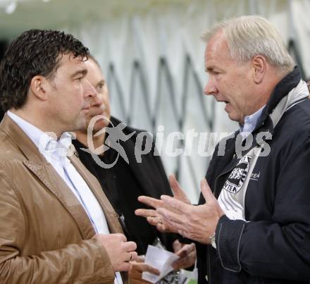 Fussball. Tipp3-Bundesliga. SK Austria Kelag Kaernten gegen Rapid Wien.  Mario Canori, Landeshauptmann Gerhard Doerfler. Klagenfurt, 28.10.2009.
Foto: Kuess  

---
pressefotos, pressefotografie, kuess, qs, qspictures, sport, bild, bilder, bilddatenbank