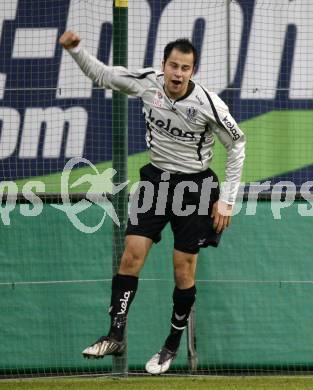 Fussball. Tipp3-Bundesliga. SK Austria Kelag Kaernten gegen Rapid Wien.  Torjubel Leonhard Kaufmann (Austria Kaernten). Klagenfurt, 28.10.2009.
Foto: Kuess  

---
pressefotos, pressefotografie, kuess, qs, qspictures, sport, bild, bilder, bilddatenbank