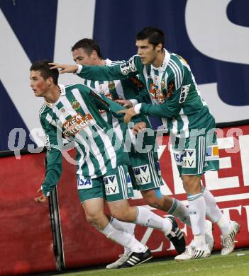 Fussball. Tipp3-Bundesliga. SK Austria Kelag Kaernten gegen Rapid Wien.  Torjubel Rapid. Klagenfurt, 28.10.2009.
Foto: Kuess  

---
pressefotos, pressefotografie, kuess, qs, qspictures, sport, bild, bilder, bilddatenbank