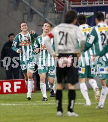 Fussball. Tipp3-Bundesliga. SK Austria Kelag Kaernten gegen Rapid Wien.  Torjubel Rapid. Klagenfurt, 28.10.2009.
Foto: Kuess  

---
pressefotos, pressefotografie, kuess, qs, qspictures, sport, bild, bilder, bilddatenbank