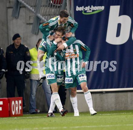 Fussball. Tipp3-Bundesliga. SK Austria Kelag Kaernten gegen Rapid Wien.  Torjubel Rapid. Klagenfurt, 28.10.2009.
Foto: Kuess  

---
pressefotos, pressefotografie, kuess, qs, qspictures, sport, bild, bilder, bilddatenbank