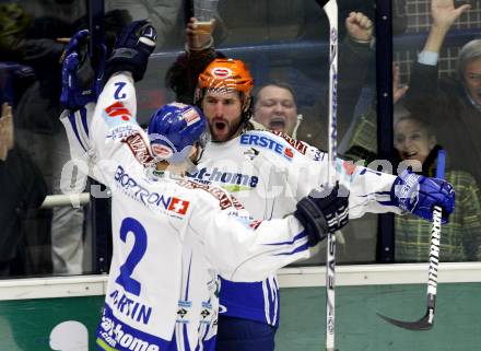 EBEL. Eishockey Bundesliga. EC Pasut VSV gegen Vienna Capitals.  Torjubel Kiel McLeod (VSV). Villach, am 30.10.2009.
Foto: Kuess 


---
pressefotos, pressefotografie, kuess, qs, qspictures, sport, bild, bilder, bilddatenbank