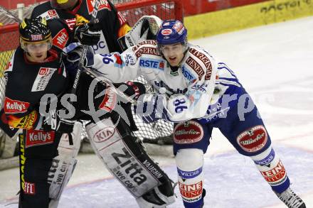 EBEL. Eishockey Bundesliga. EC Pasut VSV gegen Vienna Capitals.  Jonathan Ferland, (VSV), Ales Kranjc (Caps). Villach, am 30.10.2009.
Foto: Kuess 


---
pressefotos, pressefotografie, kuess, qs, qspictures, sport, bild, bilder, bilddatenbank