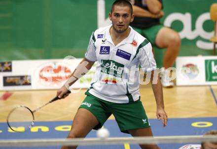 Badminton Bundesliga. ASKOE Kelag Kaernten gegen BSC70 Linz. Julian Hristov (Kaernten). Klagenfurt, am 25.10.2009.
Foto: Kuess
---
pressefotos, pressefotografie, kuess, qs, qspictures, sport, bild, bilder, bilddatenbank