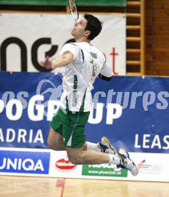 Badminton Bundesliga. ASKOE Kelag Kaernten gegen BSC70 Linz. Stiliyan Makarski (Kaernten). Klagenfurt, am 25.10.2009.
Foto: Kuess
---
pressefotos, pressefotografie, kuess, qs, qspictures, sport, bild, bilder, bilddatenbank