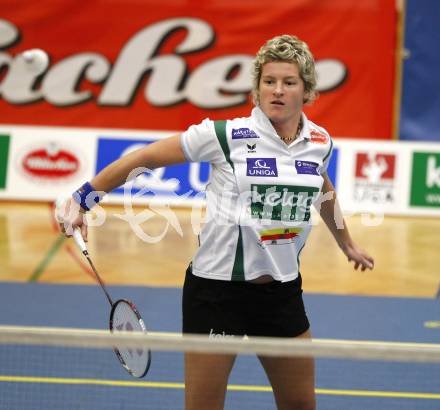 Badminton Bundesliga. ASKOE Kelag Kaernten gegen BSC70 Linz.  Maja Kersnik (Kaernten). Klagenfurt, am 25.10.2009.
Foto: Kuess
---
pressefotos, pressefotografie, kuess, qs, qspictures, sport, bild, bilder, bilddatenbank