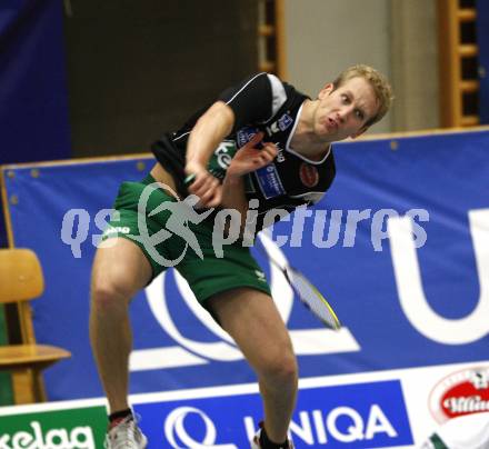 Badminton Bundesliga. ASKOE Kelag Kaernten gegen BSC70 Linz. Michael Trojan (Kaernten). Klagenfurt, am 25.10.2009.
Foto: Kuess
---
pressefotos, pressefotografie, kuess, qs, qspictures, sport, bild, bilder, bilddatenbank