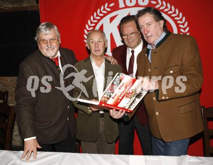 Eishockey. Buchpraesentation. Rot wie Blut, weiss wie Schnee. Gerd Seeber, Heinz Traschitzger, Josef Stossier, Walter Grill. Klagenfurt, am 5.11.2009.
Foto: Kuess
---
pressefotos, pressefotografie, kuess, qs, qspictures, sport, bild, bilder, bilddatenbank