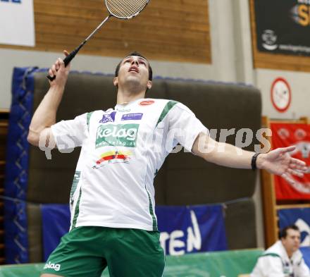 Badminton Bundesliga. ASKOE Kelag Kaernten gegen WBH Wien. Krassimir Jankov (Kaernten). Klagenfurt, am 26.10.2009.
Foto: Kuess
---
pressefotos, pressefotografie, kuess, qs, qspictures, sport, bild, bilder, bilddatenbank