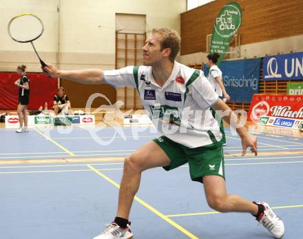 Badminton Bundesliga. ASKOE Kelag Kaernten gegen WBH Wien. Michael Trojan (Kaernten). Klagenfurt, am 26.10.2009.
Foto: Kuess
---
pressefotos, pressefotografie, kuess, qs, qspictures, sport, bild, bilder, bilddatenbank