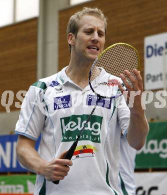 Badminton Bundesliga. ASKOE Kelag Kaernten gegen WBH Wien. Michael Trojan (Kaernten). Klagenfurt, am 26.10.2009.
Foto: Kuess
---
pressefotos, pressefotografie, kuess, qs, qspictures, sport, bild, bilder, bilddatenbank