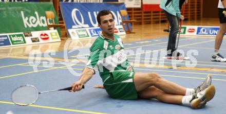 Badminton Bundesliga. ASKOE Kelag Kaernten gegen WBH Wien. Krassimir Jankov (Kaernten). Klagenfurt, am 26.10.2009.
Foto: Kuess
---
pressefotos, pressefotografie, kuess, qs, qspictures, sport, bild, bilder, bilddatenbank