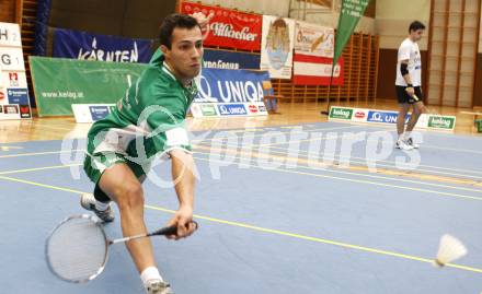 Badminton Bundesliga. ASKOE Kelag Kaernten gegen WBH Wien. Krassimir Jankov (Kaernten). Klagenfurt, am 26.10.2009.
Foto: Kuess
---
pressefotos, pressefotografie, kuess, qs, qspictures, sport, bild, bilder, bilddatenbank