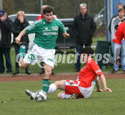 Fussball Unterliga Ost. KAC gegen St. Michael/Bleiburg. Florian Reiter (KAC), Matic Korasa (St. Michael). Klagenfurt, am 7.11.2009.
Foto: Kuess
---
pressefotos, pressefotografie, kuess, qs, qspictures, sport, bild, bilder, bilddatenbank