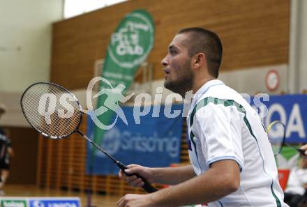 Badminton Bundesliga. ASKOE Kelag Kaernten gegen WBH Wien. Julian Hristov (Kaernten). Klagenfurt, am 26.10.2009.
Foto: Kuess
---
pressefotos, pressefotografie, kuess, qs, qspictures, sport, bild, bilder, bilddatenbank