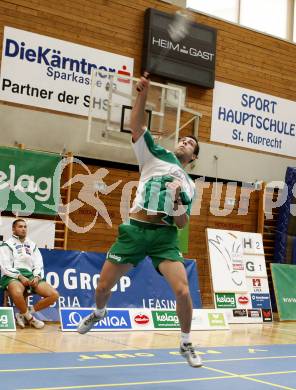 Badminton Bundesliga. ASKOE Kelag Kaernten gegen WBH Wien. Krassimir Jankov (Kaernten). Klagenfurt, am 26.10.2009.
Foto: Kuess
---
pressefotos, pressefotografie, kuess, qs, qspictures, sport, bild, bilder, bilddatenbank