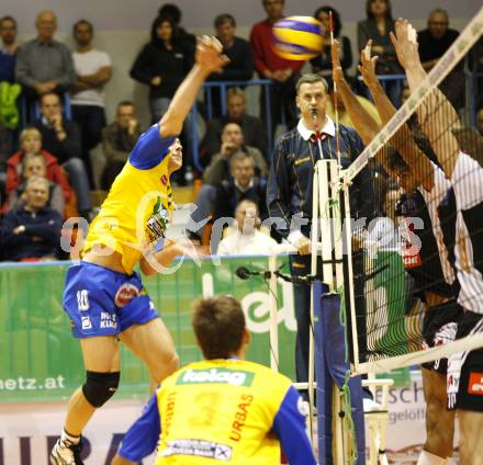 Volleyball. MEVZA. SK Aich/Dob gegen Hotvolleys Wien. Nejc Pusnik (Aich). Prevalje, 7.11.2009.
Foto:Kuess

---
pressefotos, pressefotografie, kuess, qs, qspictures, sport, bild, bilder, bilddatenbank