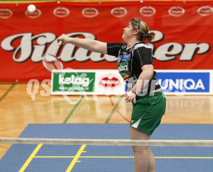 Badminton Bundesliga. ASKOE Kelag Kaernten gegen WBH Wien. Belinda Heber (Kaernten). Klagenfurt, am 26.10.2009.
Foto: Kuess
---
pressefotos, pressefotografie, kuess, qs, qspictures, sport, bild, bilder, bilddatenbank