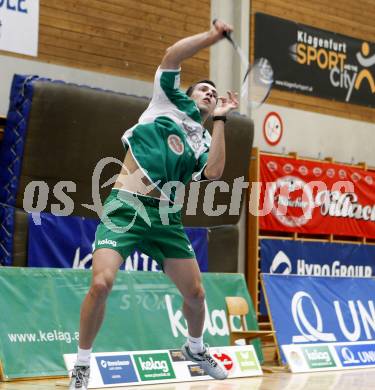 Badminton Bundesliga. ASKOE Kelag Kaernten gegen WBH Wien. Krassimir Jankov (Kaernten). Klagenfurt, am 26.10.2009.
Foto: Kuess
---
pressefotos, pressefotografie, kuess, qs, qspictures, sport, bild, bilder, bilddatenbank