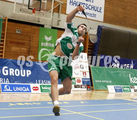 Badminton Bundesliga. ASKOE Kelag Kaernten gegen WBH Wien. Krassimir Jankov (Kaernten). Klagenfurt, am 26.10.2009.
Foto: Kuess
---
pressefotos, pressefotografie, kuess, qs, qspictures, sport, bild, bilder, bilddatenbank