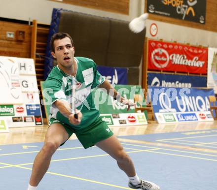 Badminton Bundesliga. ASKOE Kelag Kaernten gegen WBH Wien. Krassimir Jankov (Kaernten). Klagenfurt, am 26.10.2009.
Foto: Kuess
---
pressefotos, pressefotografie, kuess, qs, qspictures, sport, bild, bilder, bilddatenbank