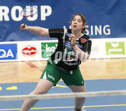 Badminton Bundesliga. ASKOE Kelag Kaernten gegen WBH Wien. Belinda Heber (Kaernten). Klagenfurt, am 26.10.2009.
Foto: Kuess
---
pressefotos, pressefotografie, kuess, qs, qspictures, sport, bild, bilder, bilddatenbank