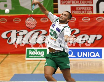 Badminton Bundesliga. ASKOE Kelag Kaernten gegen WBH Wien. Julian Hristov (Kaernten). Klagenfurt, am 26.10.2009.
Foto: Kuess
---
pressefotos, pressefotografie, kuess, qs, qspictures, sport, bild, bilder, bilddatenbank