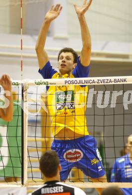 Volleyball. MEVZA. SK Aich/Dob gegen Hotvolleys Wien. Milan Bencz (Aich). Prevalje, 7.11.2009.
Foto:Kuess

---
pressefotos, pressefotografie, kuess, qs, qspictures, sport, bild, bilder, bilddatenbank