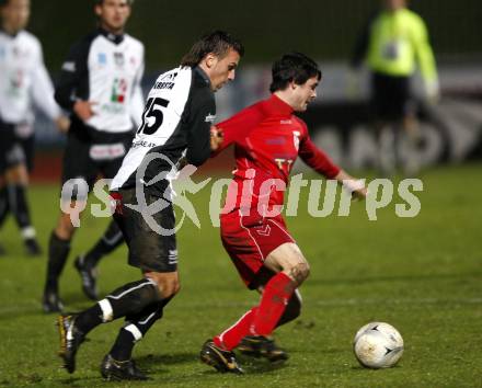 Fussball. Regionalliga. WAC/St. Andrae gegen Union St. Florian. Devid Stanislavjeciv  (WAC), Daniel Guselbauer (St. Florian). Wolfsberg, 7.11.2009.
Foto: Kuess
---
pressefotos, pressefotografie, kuess, qs, qspictures, sport, bild, bilder, bilddatenbank