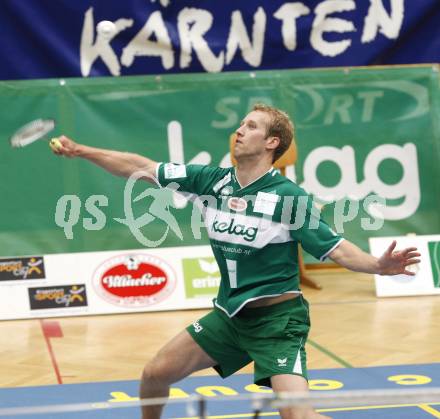 Badminton Bundesliga. ASKOE Kelag Kaernten gegen WBH Wien. Michael Trojan (Kaernten). Klagenfurt, am 26.10.2009.
Foto: Kuess
---
pressefotos, pressefotografie, kuess, qs, qspictures, sport, bild, bilder, bilddatenbank