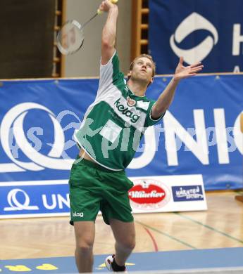 Badminton Bundesliga. ASKOE Kelag Kaernten gegen WBH Wien. Michael Trojan (Kaernten). Klagenfurt, am 26.10.2009.
Foto: Kuess
---
pressefotos, pressefotografie, kuess, qs, qspictures, sport, bild, bilder, bilddatenbank