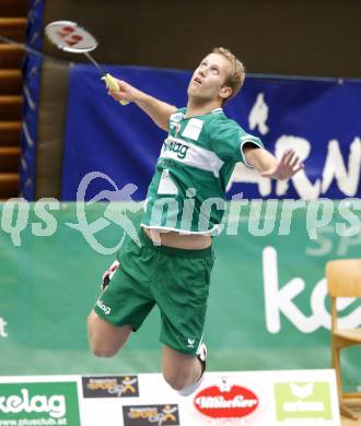 Badminton Bundesliga. ASKOE Kelag Kaernten gegen WBH Wien. Michael Trojan (Kaernten). Klagenfurt, am 26.10.2009.
Foto: Kuess
---
pressefotos, pressefotografie, kuess, qs, qspictures, sport, bild, bilder, bilddatenbank