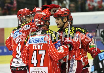 EBEL. Eishockey Bundesliga. KAC gegen Vienna Capitals. Torjubel KAC. Klagenfurt, am 13.11.2009.
Foto: Kuess
---
pressefotos, pressefotografie, kuess, qs, qspictures, sport, bild, bilder, bilddatenbank