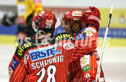 EBEL. Eishockey Bundesliga. KAC gegen Vienna Capitals. Torjubel KAC. Klagenfurt, am 13.11.2009.
Foto: Kuess
---
pressefotos, pressefotografie, kuess, qs, qspictures, sport, bild, bilder, bilddatenbank