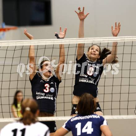 Volleyball MEVZA.  ATSC Wildcats gegen SVS Post . GORBACH Lina, WUESTENHAGEN Birgit   (Wildcats). Klagenfurt, 14.11.2009.
Foto: Kuess

---
pressefotos, pressefotografie, kuess, qs, qspictures, sport, bild, bilder, bilddatenbank