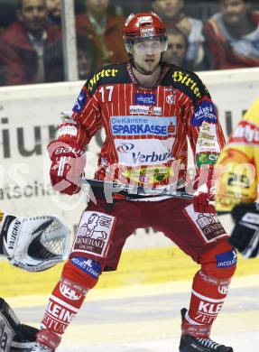 EBEL. Eishockey Bundesliga. KAC gegen EV Vienna Capitals. Gregor Hager (KAC). Klagenfurt, am 13.11.2009.
Foto: Kuess 

---
pressefotos, pressefotografie, kuess, qs, qspictures, sport, bild, bilder, bilddatenbank